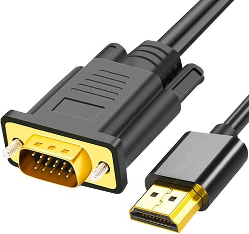 Flawless 2-Pack 6FT HDMI to VGA Cable 1080P Full HD for Raspberry Pi - Black in Saudi Arabia