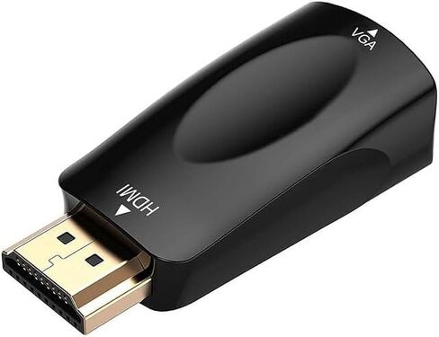 Elegant 5M Gold-Plated HDMI to VGA Cable 1080P Full HD - Black in Saudi Arabia