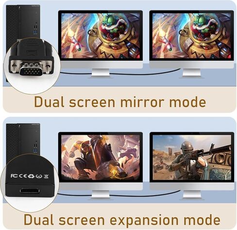 Heavy-Duty VGA to HDMI Adapter 1080P Full HD - Black in Saudi Arabia