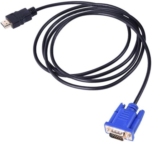 كابل HDMI عالمي إلى VGA 1080P Full HD - أسود in Saudi Arabia