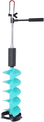Focket Electric Ice Auger, 8in Diameter Carbide Cemented Nylon Construction with Water Float Design and Vane/Wing Guards for Ice Fishing in Saudi Arabia