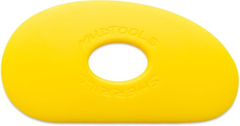 Mudtools Polymer Rib Yellow Size 0 Soft - Kidney Shape - Ceramics, Pottery, Clay - Y0 in Saudi Arabia