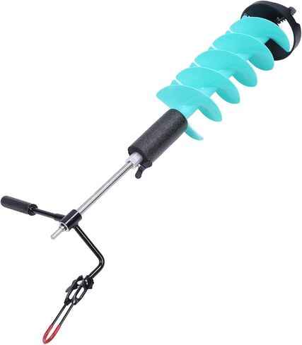Focket Electric Ice Auger, 8in Diameter Carbide Cemented Nylon Construction with Water Float Design and Vane/Wing Guards for Ice Fishing in Saudi Arabia