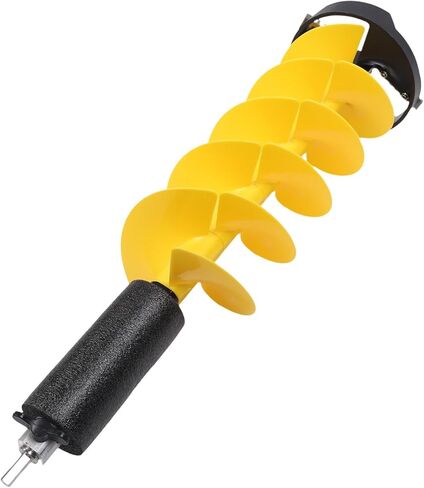 Focket Ice Auger, Lightweight Impact Nylon Universal Adapter Connector Drill Adapter, Ice Fishing Auger with Spacer Sleeve/Shaft Extender Vane/Wing Protection for Fishing in Saudi Arabia