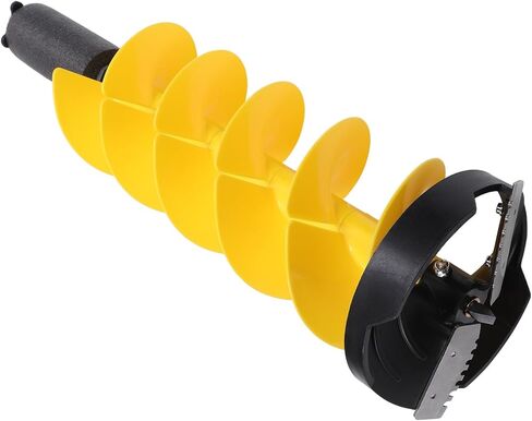 Focket Ice Auger, Lightweight Impact Nylon Universal Adapter Connector Drill Adapter, Ice Fishing Auger with Spacer Sleeve/Shaft Extender Vane/Wing Protection for Fishing in Saudi Arabia