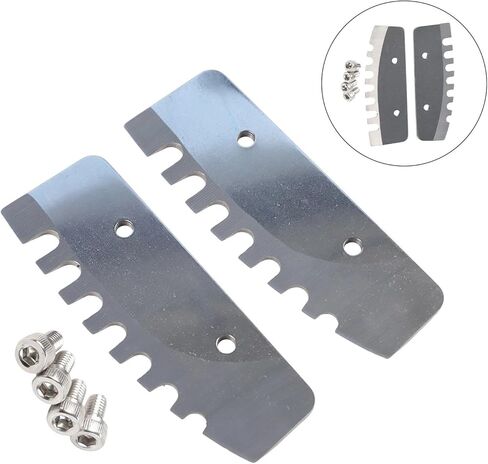 Replacement Auger Blades for Power Ice Auger Tool, 8 Inches Stainless Steel Ice Auger Blade with Threaded Design and Serrated Edge, Compatible with Quantum and Rocket Auger, 2 Pack in Saudi Arabia