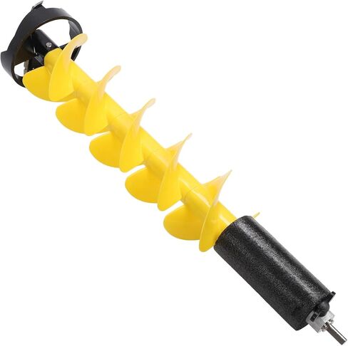 Focket Ice Augers for Ice Fishing, 6in Diameter Carbide Vane/Wing Electric Auger, Cordless Drill Auger Bit with Floating Safety Device for Deep Water Thick in Saudi Arabia