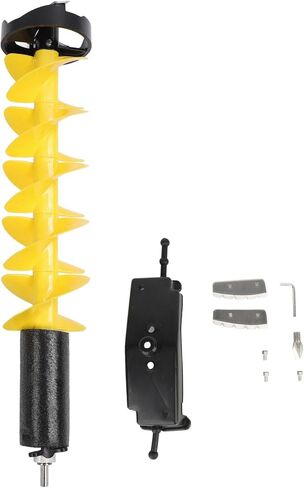 Focket Ice Augers for Ice Fishing, 6in Diameter Carbide Vane/Wing Electric Auger, Cordless Drill Auger Bit with Floating Safety Device for Deep Water Thick in Saudi Arabia
