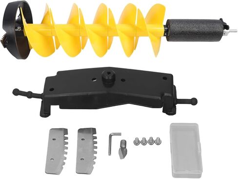Garosa Ice Drill Auger, 8 Inch Alloy Steel Cordless Nylon Ice Auger with Positioning Drill for Winter Fishing Enthusiasts in Saudi Arabia
