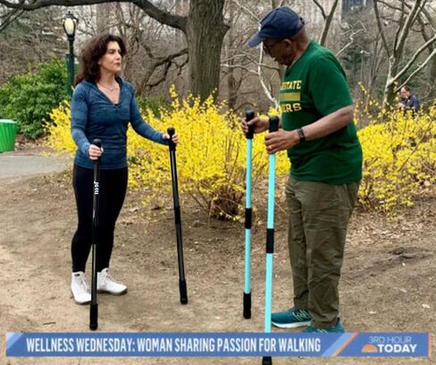 Weighted Walking Sticks for Seniors, Women & Men – 1.2lb Each Ergonomic Hiking Poles for Balance, Posture & Stability – Durable Trekking Poles for Walking (Small, Black) in Saudi Arabia