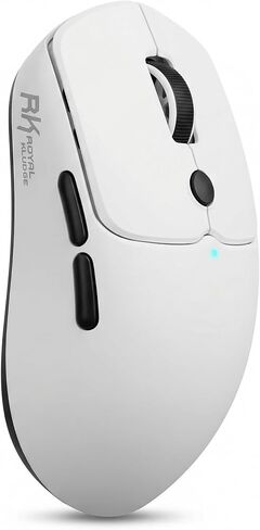 RK ROYAL KLUDGE MO1 Wireless Mouse, 55g Ultra-Lightweight Computer Mice, 6 Programmable Buttons, Quiet Click, 2.4GHz/Bluetooth/Wired, 6000 DPI Optical Sensor, Black in Saudi Arabia