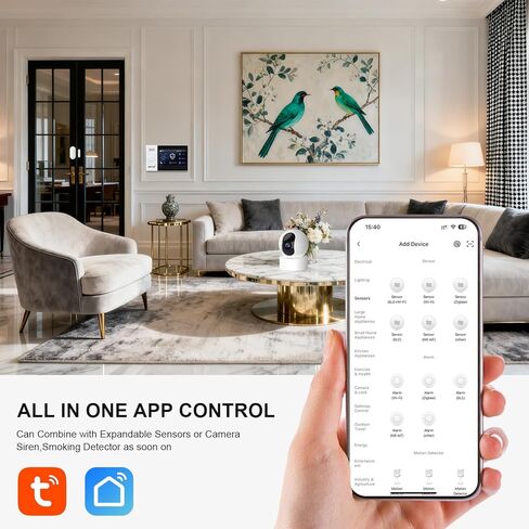PGST Wireless Home Alarm System with HD Security Camera,DIY Expandable Door Alarm Sensors,4G GSM/Tuya App Instant Alerts,Compatible with Alexa for Apartment,No Monthly Fee in Saudi Arabia
