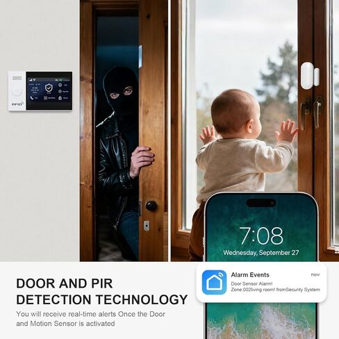 PGST Wireless Home Alarm System with HD Security Camera,DIY Expandable Door Alarm Sensors,4G GSM/Tuya App Instant Alerts,Compatible with Alexa for Apartment,No Monthly Fee in Saudi Arabia