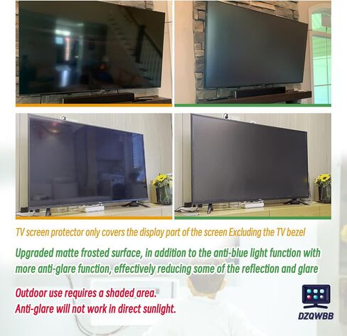 Anti Glare TV Screen Protector 50 Inch - TV Glare and Blue Light Blocking Film, Anti Glare Film for TV 50 Matte TV Glare Cover (50 Inch W1096) in Saudi Arabia