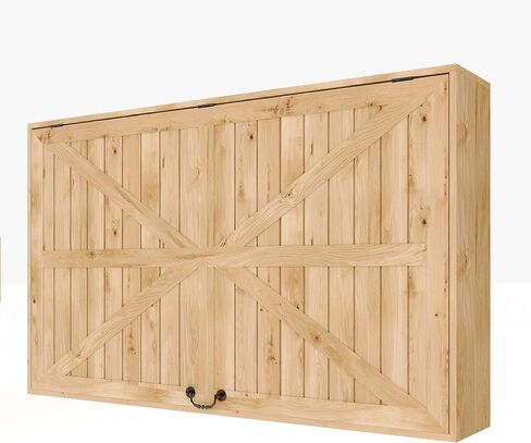 Outdoor Wooden TV Storage Cabinet - Weatherproof Wall-Mounted Enclosure with 4D Adjustable Mount, Fold-Up Door & Particle Cover - Decorative Hard Box for Patio, Beach, Fits 44-55" TVs in Saudi Arabia