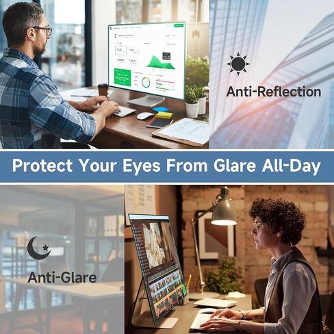 34 Inch 21:9 Monitor Blue Light Filter Desktop Screen Protector, Anti Glare Film Eye Protection Blue Light Blocking Screen Protector for 34'' Computer Monitor, Adhesive Edges in Saudi Arabia