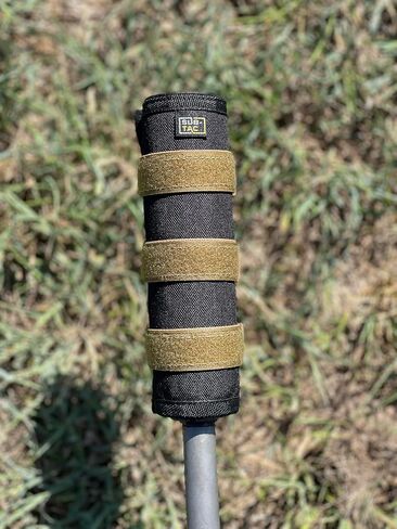 Full Auto High Temp Alpha Suppressor Cover 10 inch Black with FDE Straps in Saudi Arabia