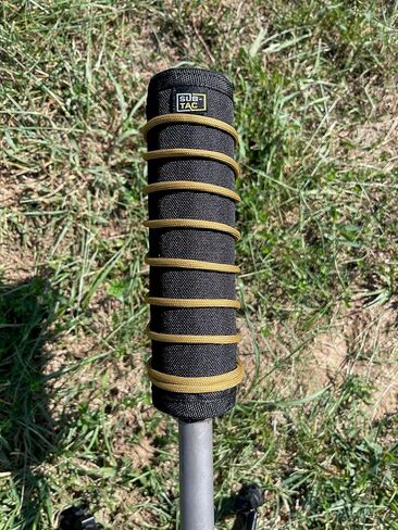 Full Auto High Temp Alpha Suppressor Cover 10 inch Black with FDE Straps in Saudi Arabia