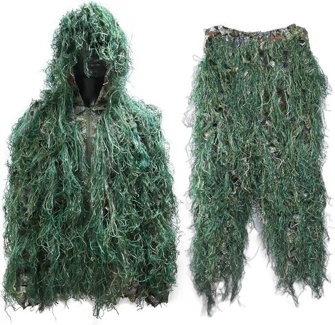 3D Leaf Camouflage Ghillie Suit, Hunting Camouflage Accessories, Camo Hunting Clothes, Bushman Costume in Saudi Arabia