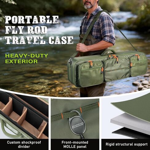 QualyQualy Fly Fishing Rod and Reel Combo Starter Kit, 4 Piece Lightweight Travel Fly Rod with CNC-Machined Reel 5/6,Fly Rod Bag, Fly Fishing Flies & Tools Complete Starter Outfit with Rod Carrier Bag in Saudi Arabia