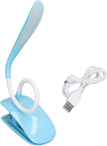 LED Lamp Clip On Reading Light, Rechargeable USB Flexible Neck 15in with 3 Brightness Modes - Soft Eye - Friendly Lighting, Adjustable for Bedroom Study and Office in Saudi Arabia