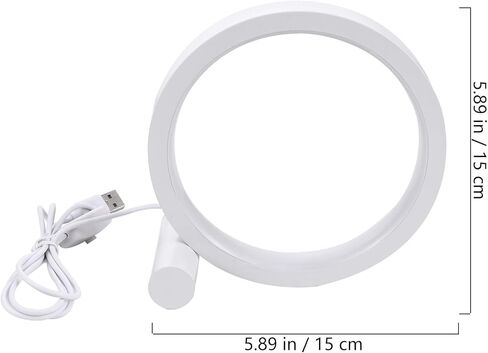 ضوء قراءة مصباح السرير USB من كالارون مع زر خافت، مصباح مكتب USB أبيض لغرفة النوم، ضوء طاولة محمول للعناية بالعين للقراءة الليلية واستخدام سطح المكتب in Kuwait
