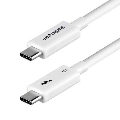 StarTech.com 1.5ft (50cm) Thunderbolt 5 Cable, 80Gbps/120Gbps, 240W PD, 8K 60Hz, Thunderbolt Certified, TB5/TB4/USB4/USB-C - White in Saudi Arabia
