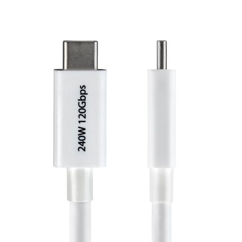 StarTech.com 1.5ft (50cm) Thunderbolt 5 Cable, 80Gbps/120Gbps, 240W PD, 8K 60Hz, Thunderbolt Certified, TB5/TB4/USB4/USB-C - White in Saudi Arabia