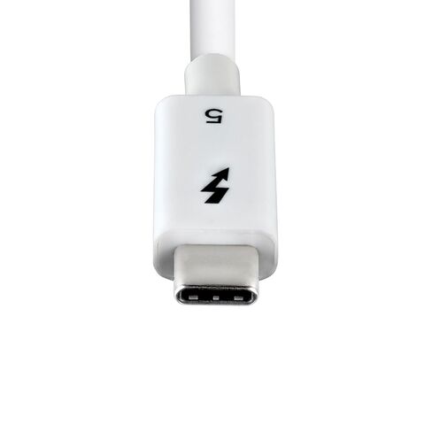 StarTech.com 1.5ft (50cm) Thunderbolt 5 Cable, 80Gbps/120Gbps, 240W PD, 8K 60Hz, Thunderbolt Certified, TB5/TB4/USB4/USB-C - White in Saudi Arabia