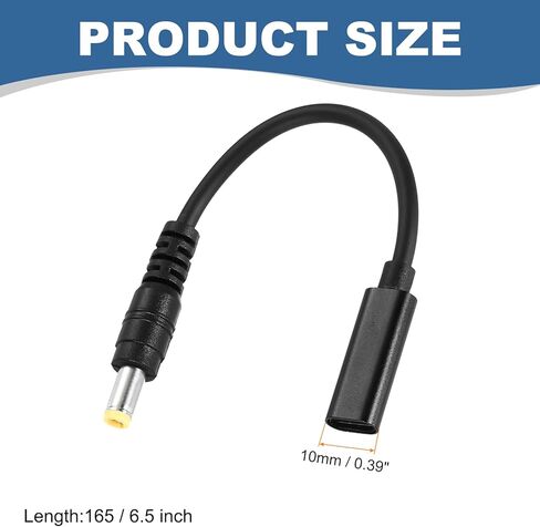 محول MECCANIXITY USB C إلى DC، 5.5x2.5 مم USB C إلى DC DC إلى USB C USB C إلى DC كابل طاقة USB C PD إلى DC محول قابس أسطواني للهاتف المحمول in Saudi Arabia