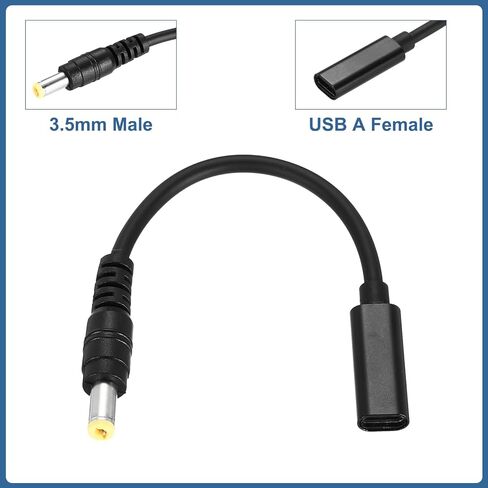 محول MECCANIXITY USB C إلى DC، 5.5x2.5 مم USB C إلى DC DC إلى USB C USB C إلى DC كابل طاقة USB C PD إلى DC محول قابس أسطواني للهاتف المحمول in Saudi Arabia
