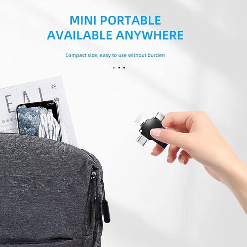 محول OTG USB-A إلى محول Lightning Micro USB من النوع C (3 في 1) متوافق مع Samsung لهاتف iPhone 15 14 13 12 Pro Max Plus لجهاز iPad Air Mini 6 Android Thunderbolt Mouse Keyboard Flash Drive in Saudi Arabia