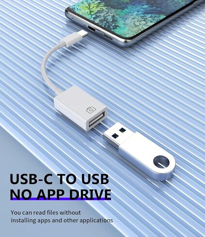 USB-C إلى USB A Dongle Type C OTG 3.0 محول كابل Thunderbolt Port Converter متوافق مع Samsung وApple وiPhone15 Pro Max Plus وiPad10、Air4/5、Mini6、12.9 MacBook وماوس ذاكرة الكاميرا in Saudi Arabia