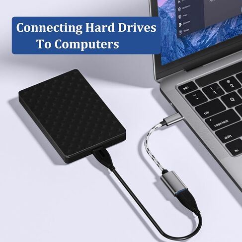 USB C to USB Adapter, Type C to USB OTG Cable, USB C Male to USB A Female Adapter, Compatible with iPhone 15 Pro/Max, Samsung Galaxy S21 S22 S23,MacBook Pro/Air, Google Pixel in Saudi Arabia