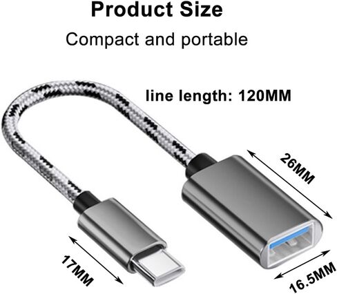 USB C to USB Adapter, Type C to USB OTG Cable, USB C Male to USB A Female Adapter, Compatible with iPhone 15 Pro/Max, Samsung Galaxy S21 S22 S23,MacBook Pro/Air, Google Pixel in Saudi Arabia