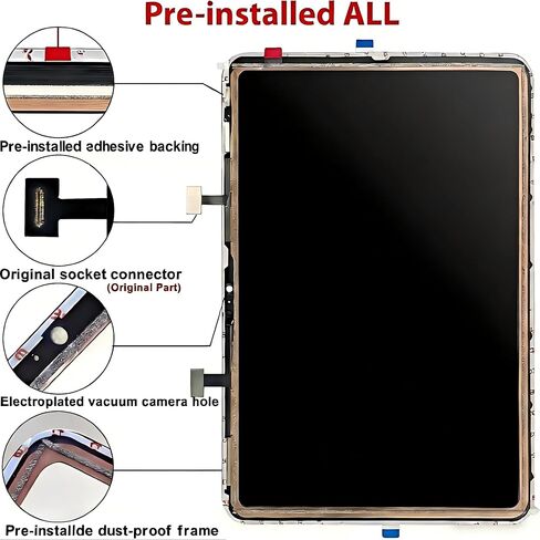 استبدال محول الأرقام لشاشة اللمس لجهاز iPad 10 (الجيل العاشر 2022، 10.9 بوصة) مع مجموعة أدوات إصلاح كاملة - متوافق مع موديلات iPad A2696 A2757 A2777 in Kuwait