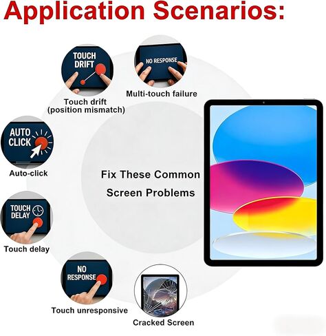 استبدال محول الأرقام لشاشة اللمس لجهاز iPad 10 (الجيل العاشر 2022، 10.9 بوصة) مع مجموعة أدوات إصلاح كاملة - متوافق مع موديلات iPad A2696 A2757 A2777 in Kuwait