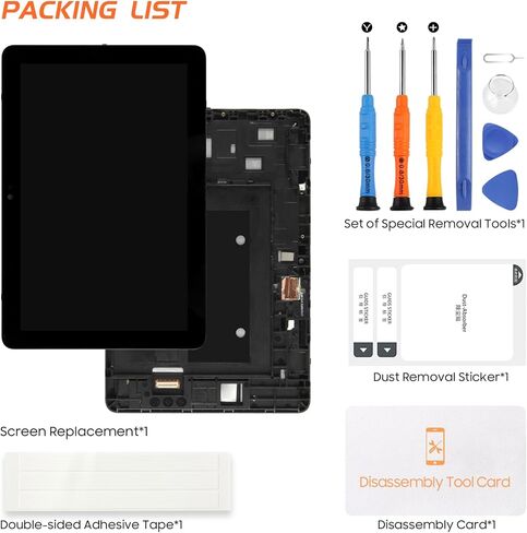 for Amazon Kindle Fire HD8/HD8 Plus HD 8 10th Gen 2020 K72LL3 K72LL4 LCD Display Touch Screen Digitizer Assembly Parts Black with Frame in Saudi Arabia