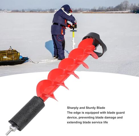 Goshyda 6in Ice Auger Tool Durable Cutter Steel Drill Bit with Adapter for Ice Fishing Auger Kit in Saudi Arabia