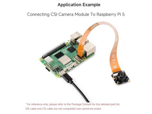 كابل مرن رسمي من CSI FPC متوافق مع Raspberry Pi 5، كابل كاميرا 22Pin إلى 15Pin، طول 200 مم/20 سم/0.65 قدم، مناسب لتوصيل RPi 5 بوحدات كاميرا CSI in Kuwait