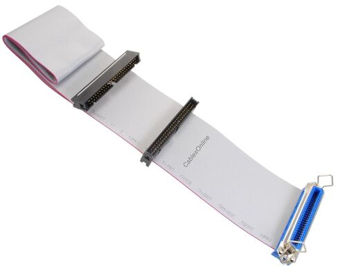CablesOnline، كابل شريطي ذكر 19 بوصة CN50 50-Pin أنثى إلى 2X IDC50 ذكر 50-Pin، FS-50C16M in Saudi Arabia