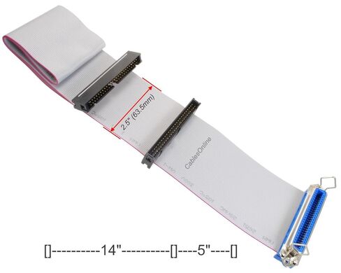 CablesOnline، كابل شريطي ذكر 19 بوصة CN50 50-Pin أنثى إلى 2X IDC50 ذكر 50-Pin، FS-50C16M in Saudi Arabia