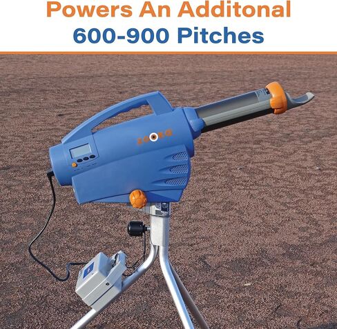 Zooka EB-1 External Battery - External Battery Set 720 740 Baseball Pitching Machines - Doubles Pitches on Baseball Pitching Machine in Saudi Arabia