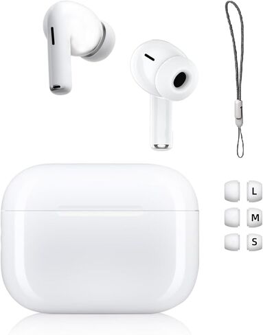 سماعات أذن لاسلكية بلوتوث 5.3 سماعات أذن بخاصية إلغاء الضوضاء Air Buds Pods (2nd) سماعات أذن ستيريو ثلاثية الأبعاد داخل الأذن مع سماعات أذن عميقة وسماعات رياضية لأجهزة Android/Samsung/Apple iPhone in Saudi Arabia