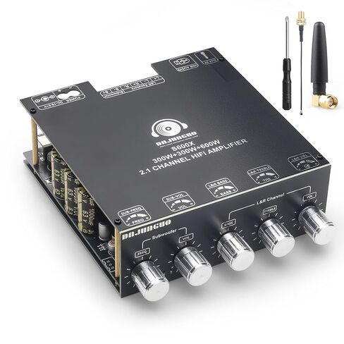 S600X-W Bluetooth 5.2 2.1 Channel Power Amplifier Board with Extension Knobs, TPA3255 Chip, 300W+300W+600W High Output, DIY Panel Included, for Home Theater & Speaker Projects in Saudi Arabia