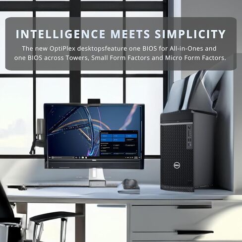 كمبيوتر مكتبي Dell OptiPlex 7080 Tower، Intel i7-10700، ذاكرة وصول عشوائي 16 جيجابايت، 512 جيجابايت SSD، لوحة مفاتيح وماوس، DP، USB WiFi، USB BT، Windows 11 Pro (متجدد) in Kuwait
