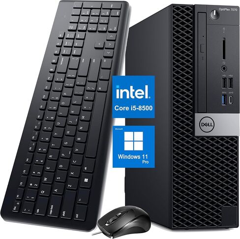 Dell OptiPlex 7070 SFF Desktop Computer, Intel Core i5-8500 8th Gen, 8GB RAM, 256GB SSD, 4K Support, WiFi, Bluetooth, Windows 11 Pro (Renewed) in Saudi Arabia