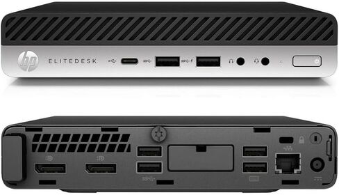 HP EliteDesk 800 G5 Mini PC Desktop, 9th Gen Intel Core i5-9500, 8GB RAM, 256GB SSD, Keyboard and Mouse, Windows 11 Pro, 800G5 Micro Computer (Renewed) in Saudi Arabia