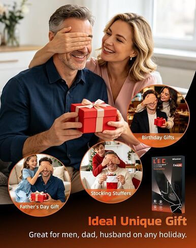 Wizstar Fathers Day Dad Gifts Rechargeable LED Flashlight Gloves Birthday Gift for Men Him Husband Boyfriend Easter Basket Stuffers for Adults Teen Cool Gadgets Tools for Camping Fishing Repairing in Saudi Arabia