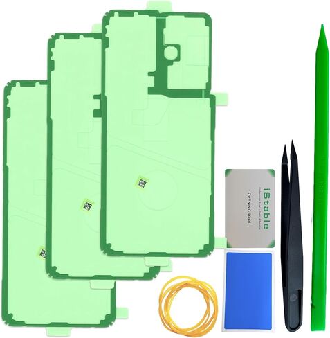 Back Cover Adhesive Tape Compatible with Samsung Galaxy S21 Ultra Rear Battery Door Housing Replacement Sticker Strips SM-G998B/DS (3 Pack) in Saudi Arabia